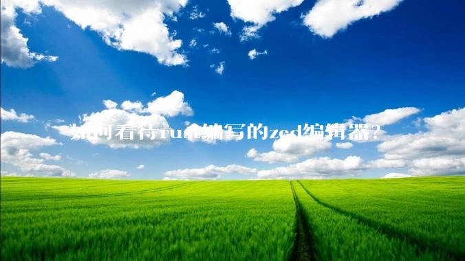 如何看待rust编写的zed编辑器？