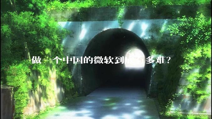 做一个中国的微软到底有多难？